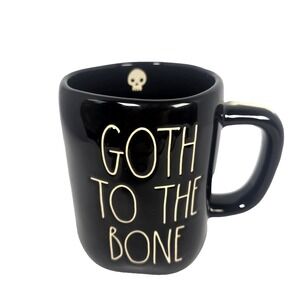 Rae Dunn Coffee Mug Unisex OS Black New Goth To The Bone Skeleton Halloween